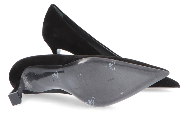 Zwart suede pump met trechterhak Natan 