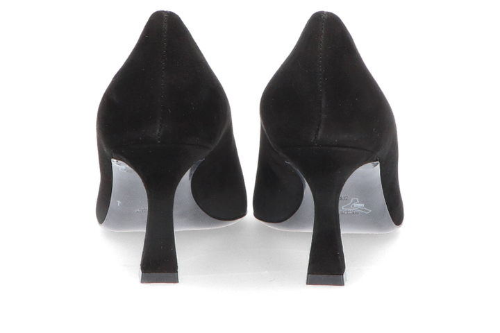 Zwart suede pump met trechterhak Natan 