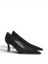 Zwart suede pump met trechterhak Natan 