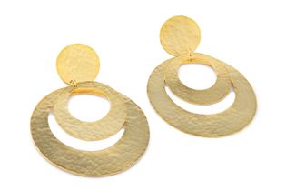 Taim Ronde grote goudkleurige oorbellen Creations