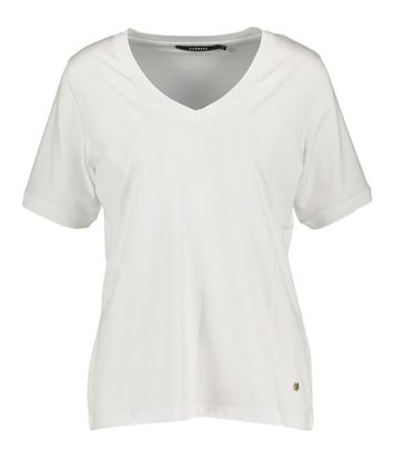 Witte t-shirt met V-hals Xandres