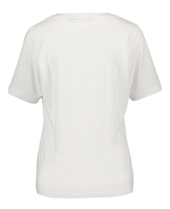 Witte t-shirt met V-hals Xandres