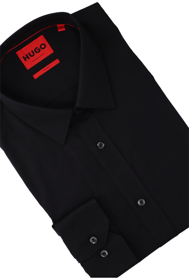 Zwart klassiek hemd Elisha Hugo Boss