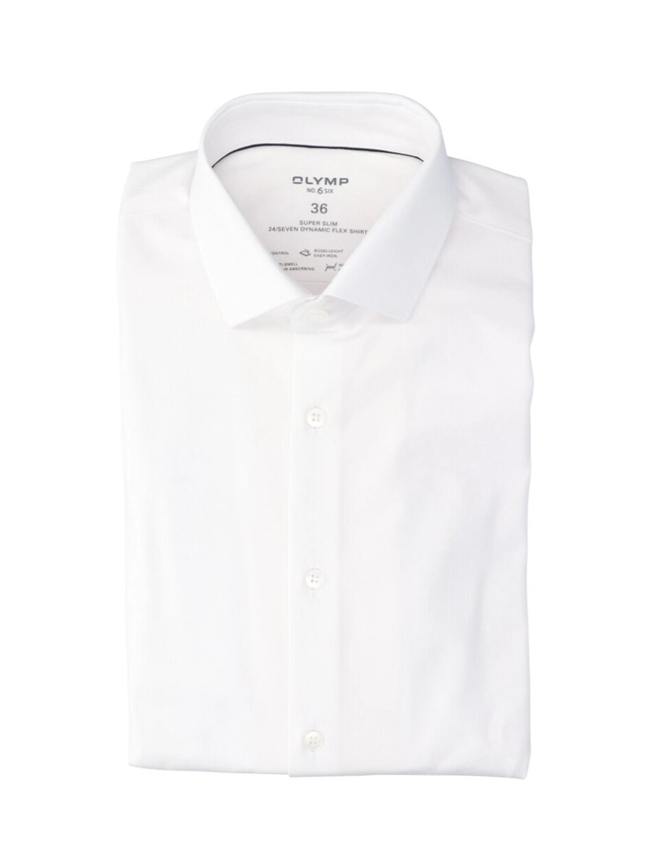 Wit hemd slim fit met lange mouwen Olymp