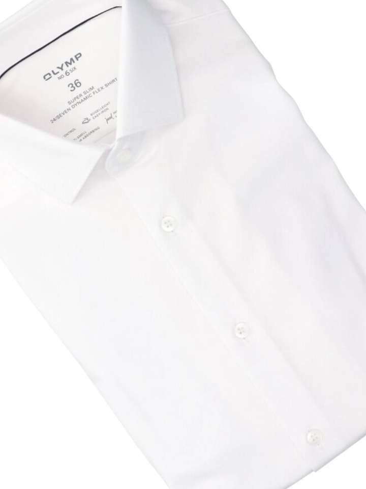 Wit hemd slim fit met lange mouwen Olymp