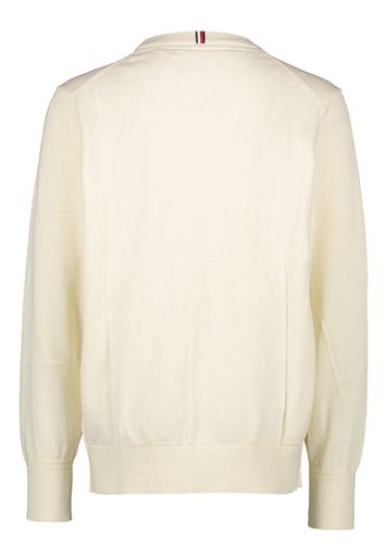 Ecrukleurige trui met geborduurde letters Tommy Hilfiger
