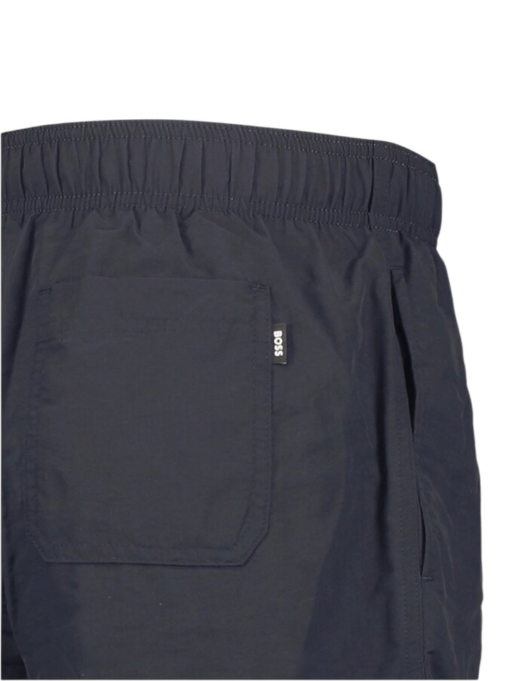 Donkerblauwe zwemshort met zakken Whale Boss