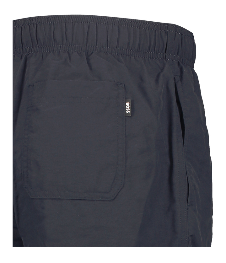 Donkerblauwe zwemshort met zakken Whale Boss