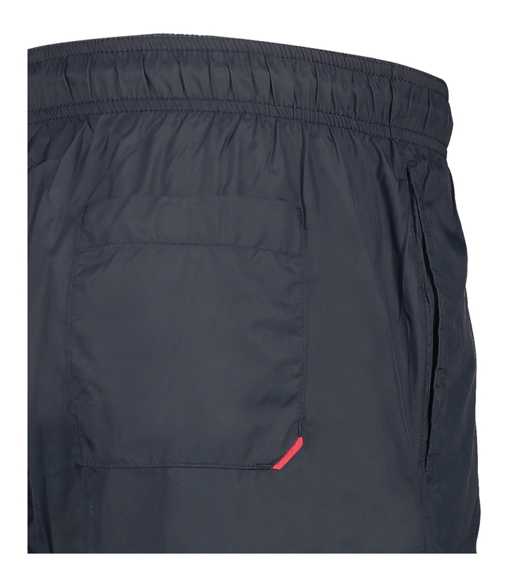 Donkerblauwe zwemshort met zakken en wit merklogo Hugo Red