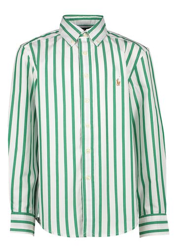 Groen wit gestreept hemd Ralph Lauren