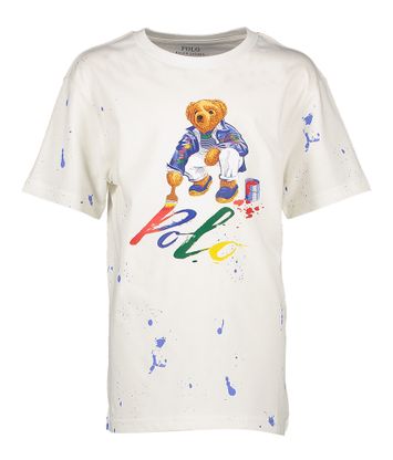 Wit t-shirt met berenprint Ralph Lauren