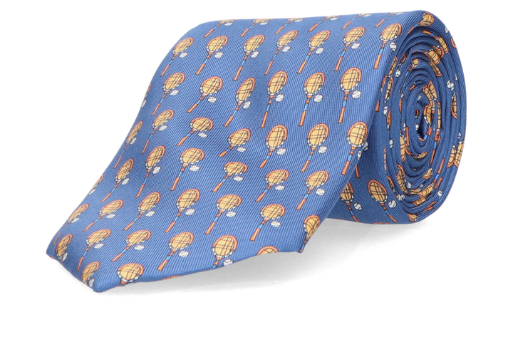 Blauwe das met print Marchesi di Como