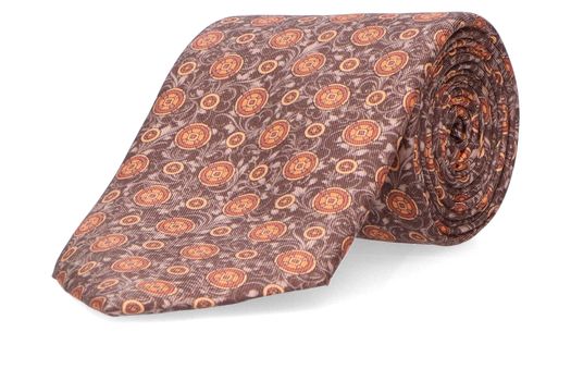 Bruinkleurige das met print Marchesi di Como