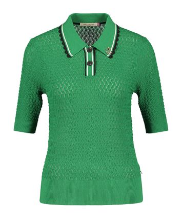 Groene polo met details aan de kraag Scotch & Soda