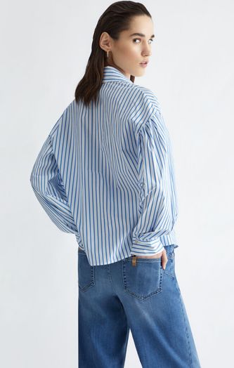 Gestreepte blouse met ballonmouwen Liu Jo