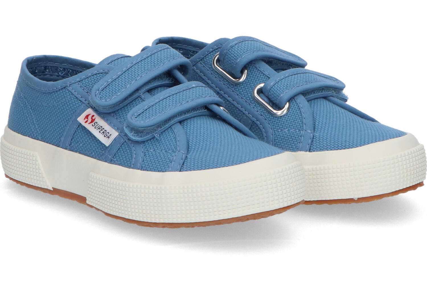 Blauwe sneakers met velcro Superga