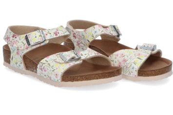 Witte sandalen in bloemenprint met gespen Birkenstock