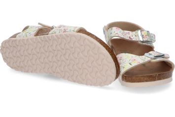 Witte sandalen in bloemenprint met gespen Birkenstock