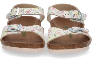 Witte sandalen in bloemenprint met gespen Birkenstock