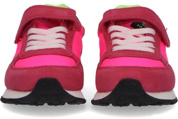 Fluo roze sneakers met fluo details Sun68