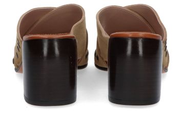 Beige instapper met blokhak Clo Valerie Bourgoin