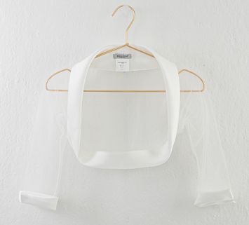Witte bolero met doorschijnende stof Isabel Communie Miss Leod