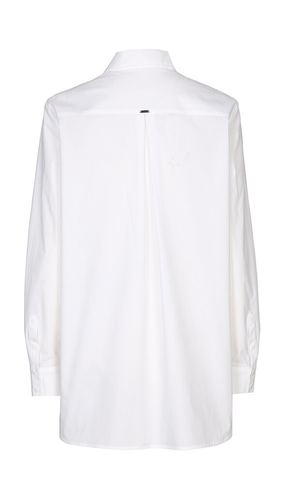 Lange witte bloes met knopen Habon Xandres