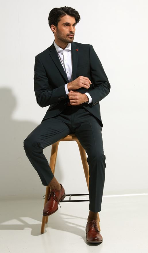 Donkergroene blazer Roy Robson 