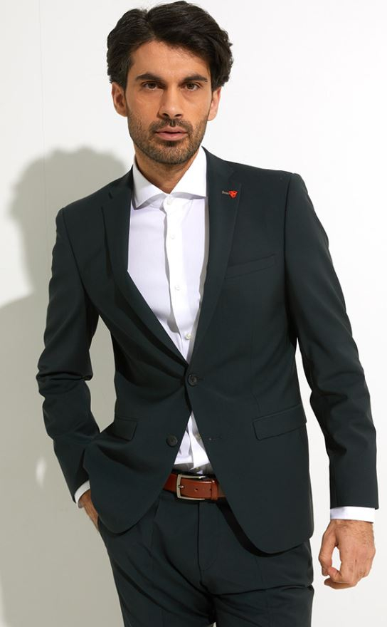 Donkergroene blazer Roy Robson 