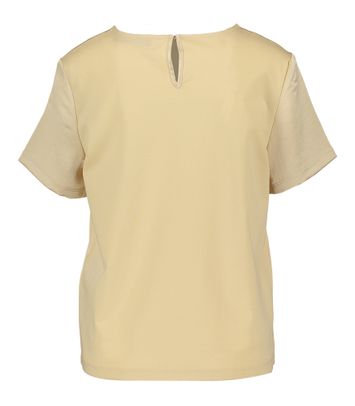 Ecru glanzende bloes met korte mouwen Max Mara