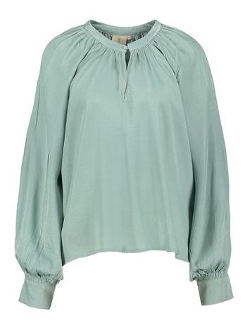 Blauwe blouse met ronde hals Polianni Peppercorn