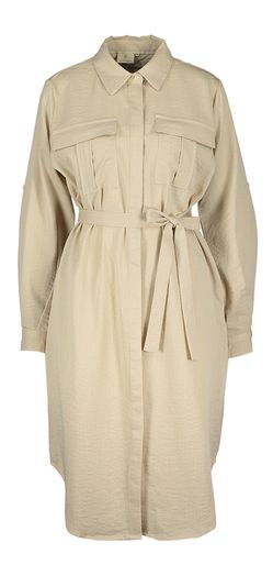Beige kleed met knoopsluiting Sylvie Peppercorn