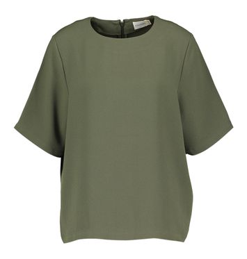 Groene blouse met korte mouwen Closed