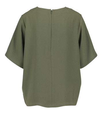 Groene blouse met korte mouwen Closed
