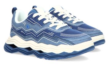 Patchwork denim lage sneakers Wave Iro 