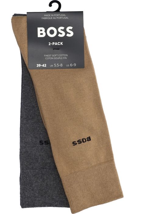 Medium beige 2-pack kousen Boss