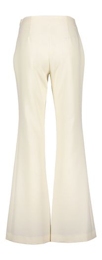 Ecru wijde geklede broek met goudkleurige ritsen Cyriall Kocca
