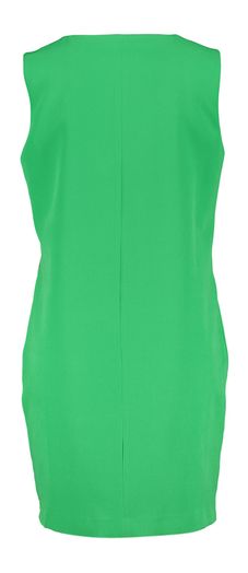 Groene mouwloze jurk met goudkleurige ritsen op de zijkant Cilshara Kocca