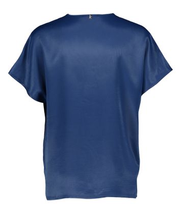 Donkerblauwe glanzende blouse Burynn Kocca