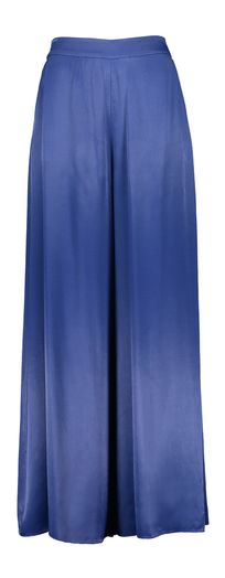Blauwe glanzende wijde broek met steekzakken Bumlon Kocca