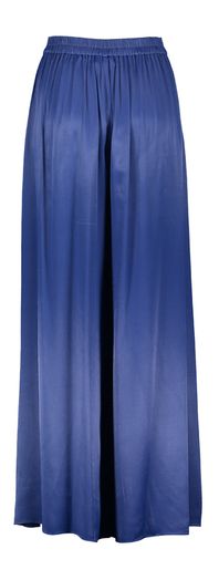 Blauwe glanzende wijde broek met steekzakken Bumlon Kocca
