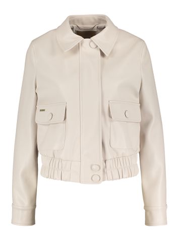 Greige lederlook bomberjacket Tobi Kocca