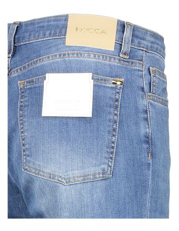 Donkerblauwe straight leg jeans Grant Kocca
