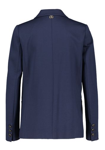Donkerblauwe blazer met goudkleurige knopen Twinset
