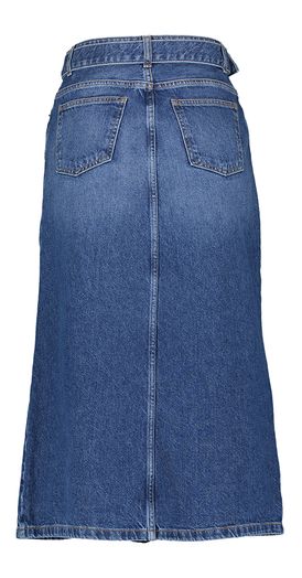 Blauwe midi jeansrok met riem Twinset