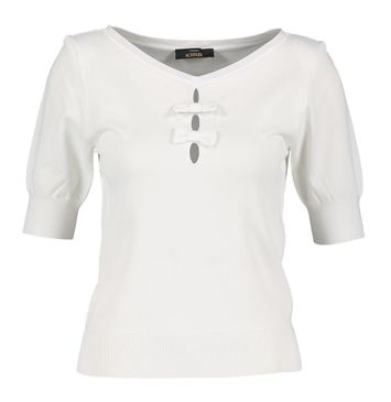 Wit pulletje met detail op de borst Twinset