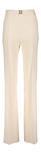 Beige geklede broek met bandplooien Elisabetta Franchi