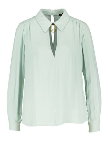 Groene blouse met ketting aan de kraag Elisabetta Franchi