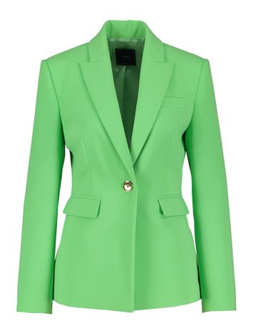 Limoengroene blazer met goudkleurige knoop Humahuaca Giacca Pinko