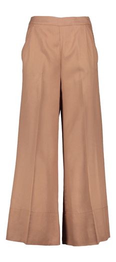 Bruine wijde broek Paolina Twill Pinko